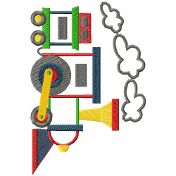 Trains Embroidery Design 6